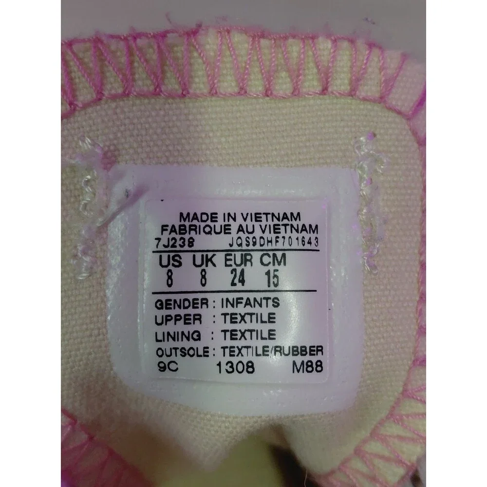 Converse Chuck Taylor All Star Kids Toddlers Pink Canvas Sneakers Size 8